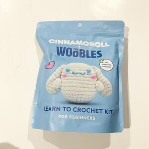 The Woobles Cinnamoroll Hello Kitty & Friends Crochet Kit & Hook NEW Shark Tank